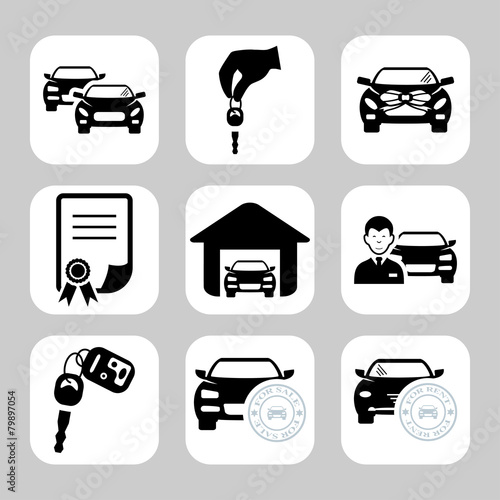 Car dealership icons