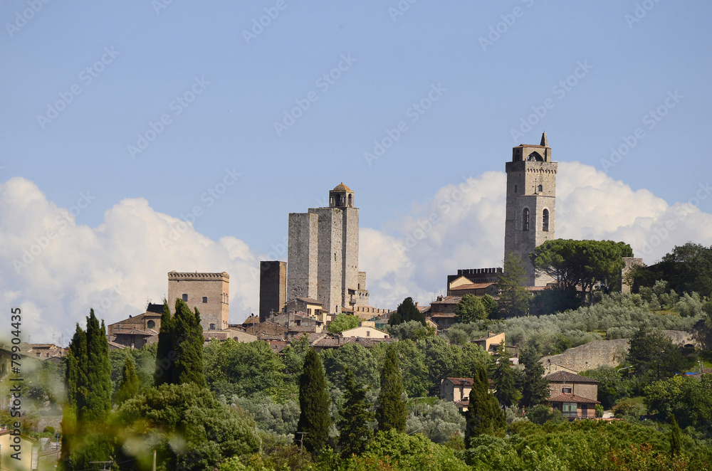 Italy, medieval towers of San Gimignano