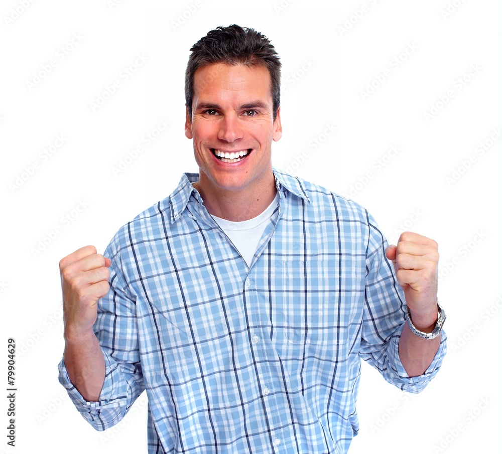 Happy man. Happy man.
