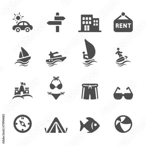 travel and vacation icon set 2, vector eps10