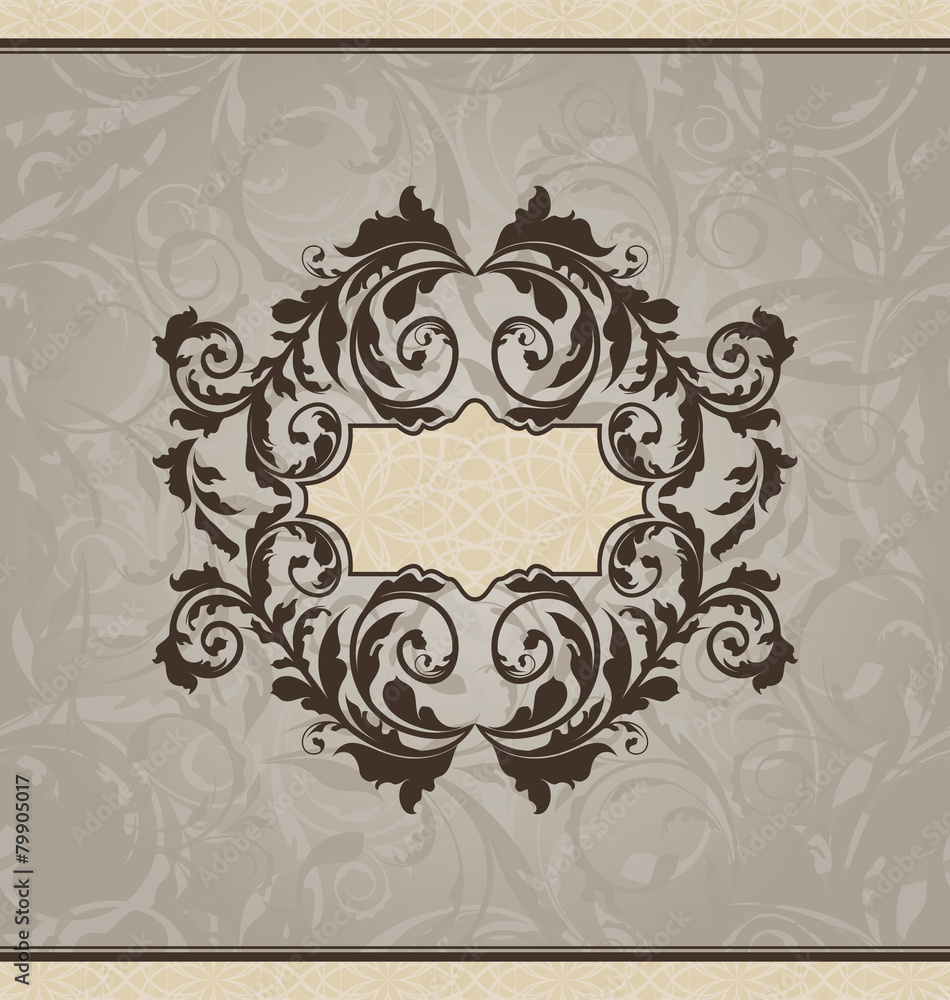 Revival ornamental card or invitation