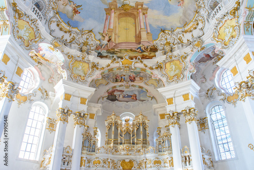 wieskirche church in bavaria, Germany, Europe photo