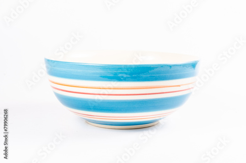 blue ceramic bowl