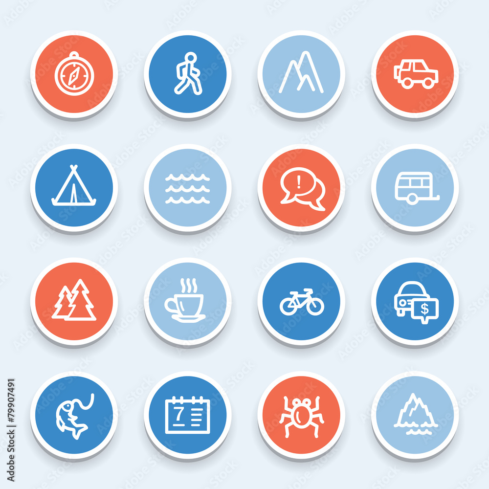Travel web icons set Travel web icons set