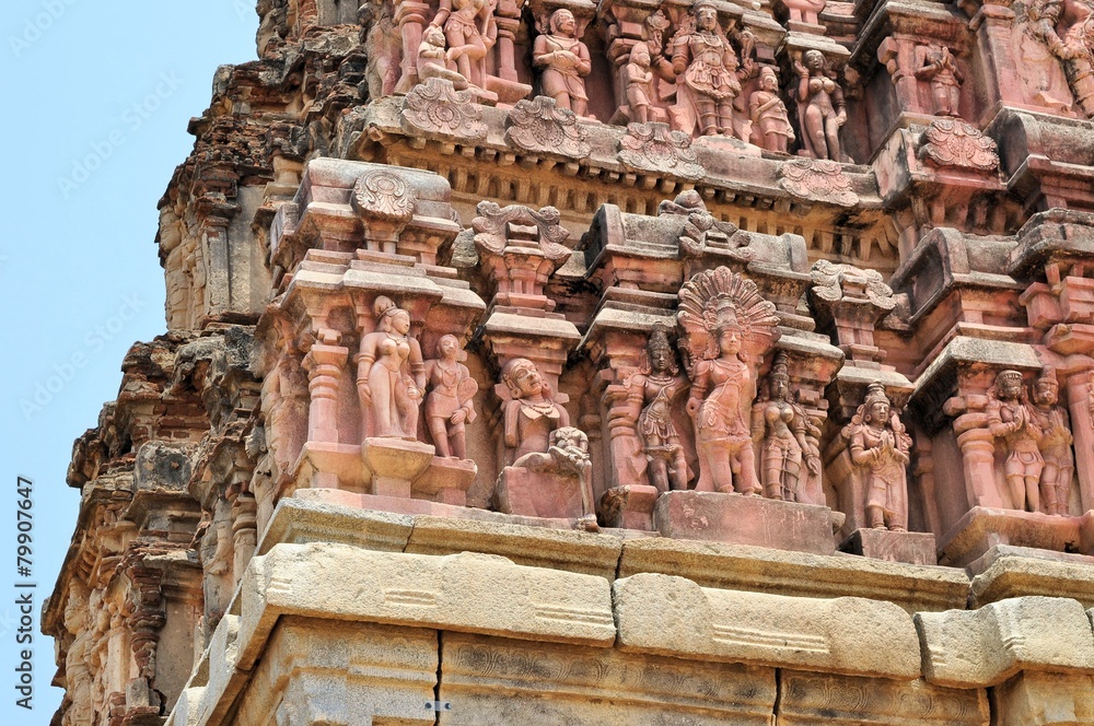 Ancient overgrown ruins of Hampi, Karnataka, India
