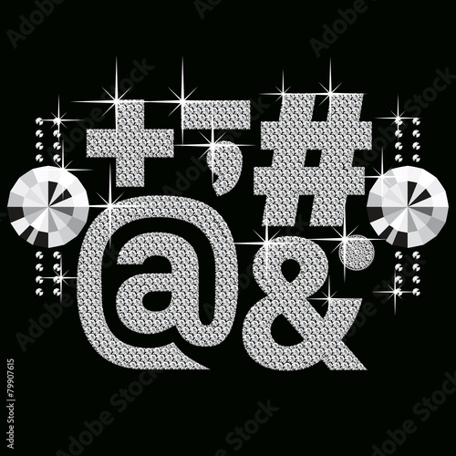 diamond letters and numbers big and small