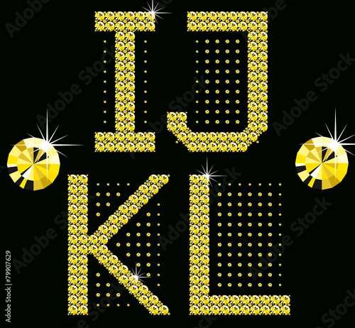 golden digital diamond alphabet new