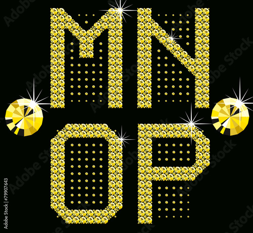 golden digital diamond alphabet new