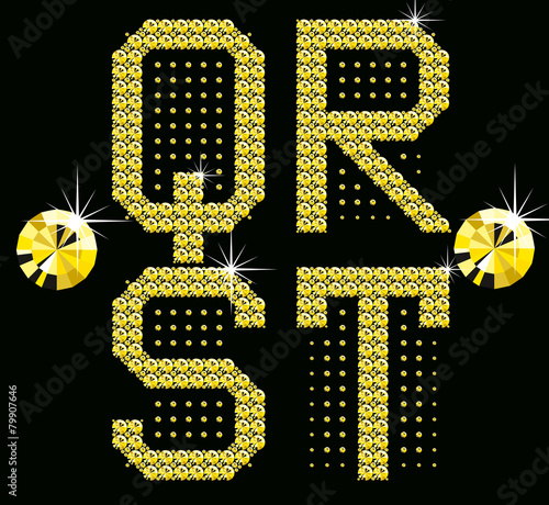 golden digital diamond alphabet new