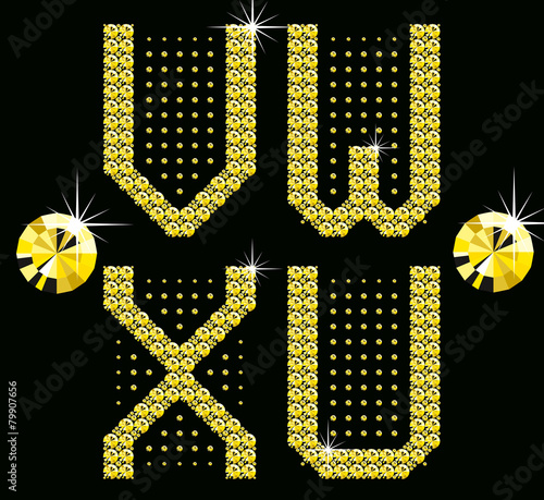 golden digital diamond alphabet new