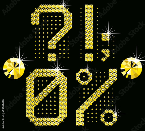 golden digital diamond alphabet new