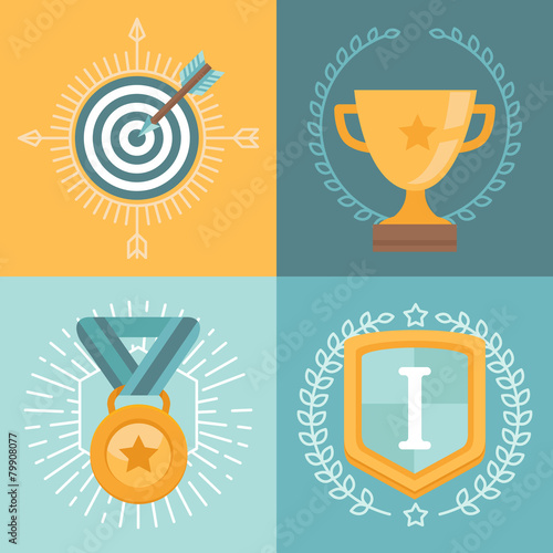 Vector achievement badges