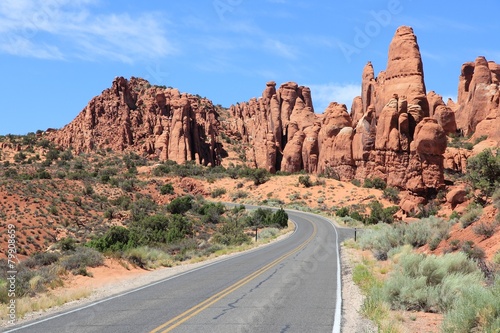 Utah scenic road - Arches National Park