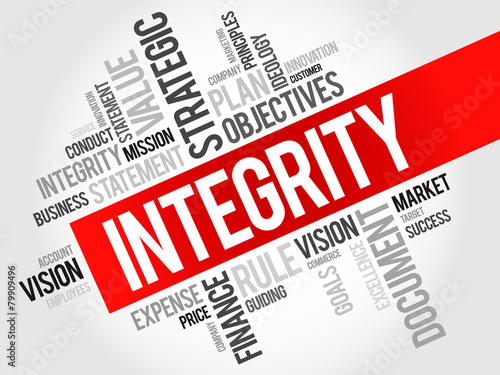 Integrity word cloud, business concept