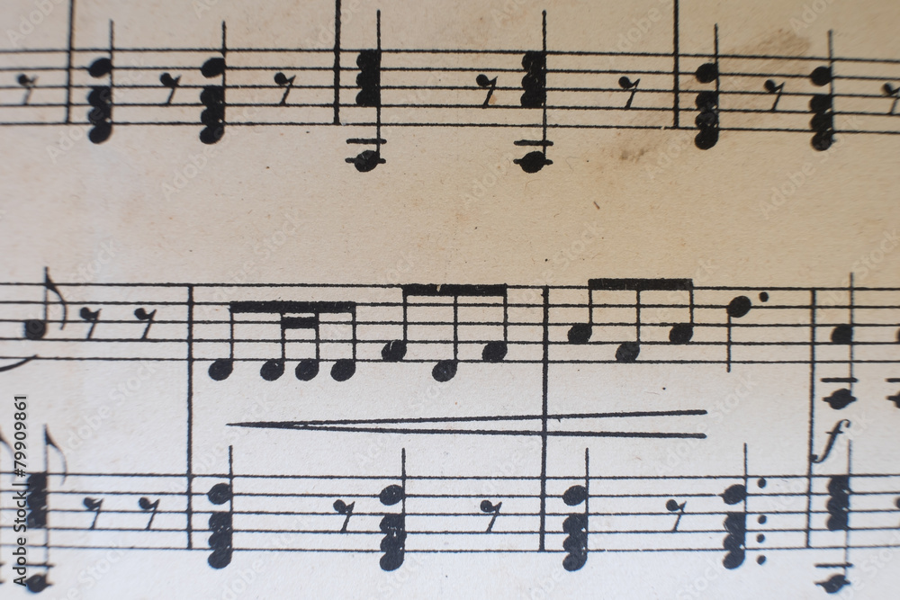 Fototapeta premium Altes Notenblatt