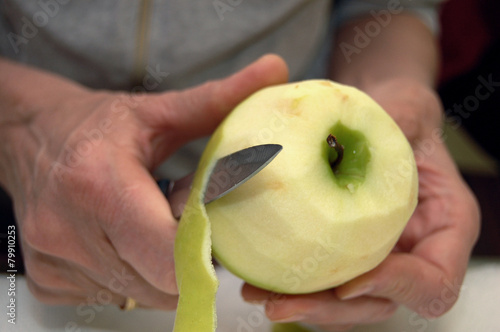 peeling apples