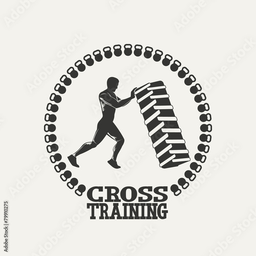 Cross Training man silhouet logo