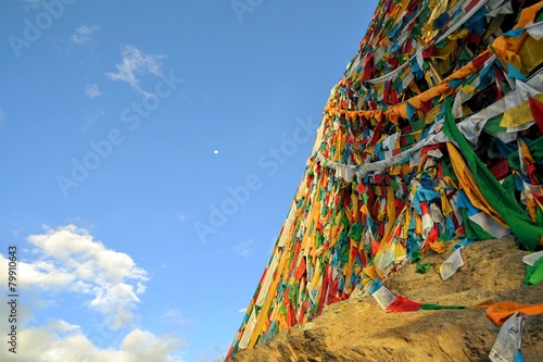 Tibetan Buddhist prayer flags in Lhasa