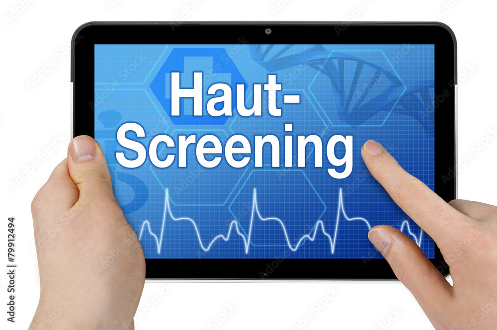 Tablet mit Interface und Hautscreening Tablet mit Interface und Hautscreening