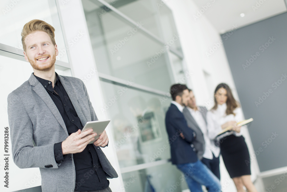 Young man with tablet Young man with tablet
