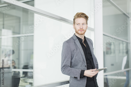 Young man with tablet