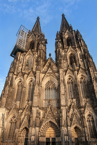 Dom church. Cologne Cathedral. Catholic Gothic cathedral