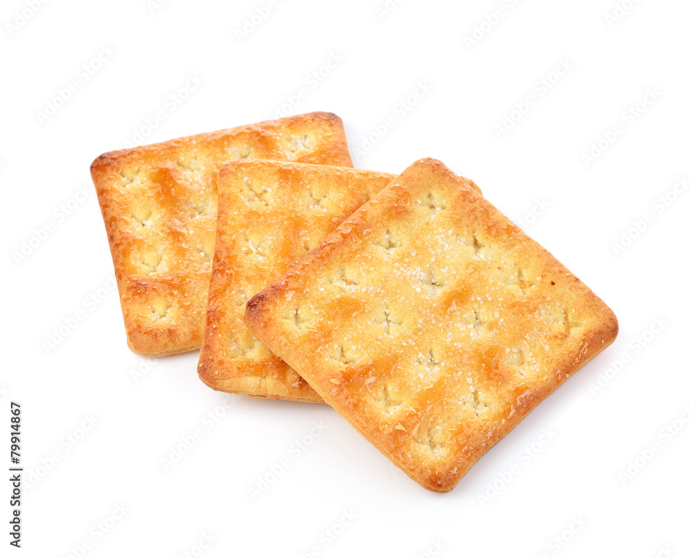 Cracker on white background Cracker on white background