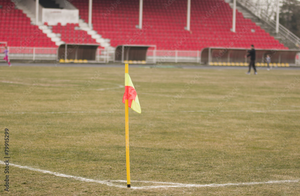 Fototapeta premium Football corner flag