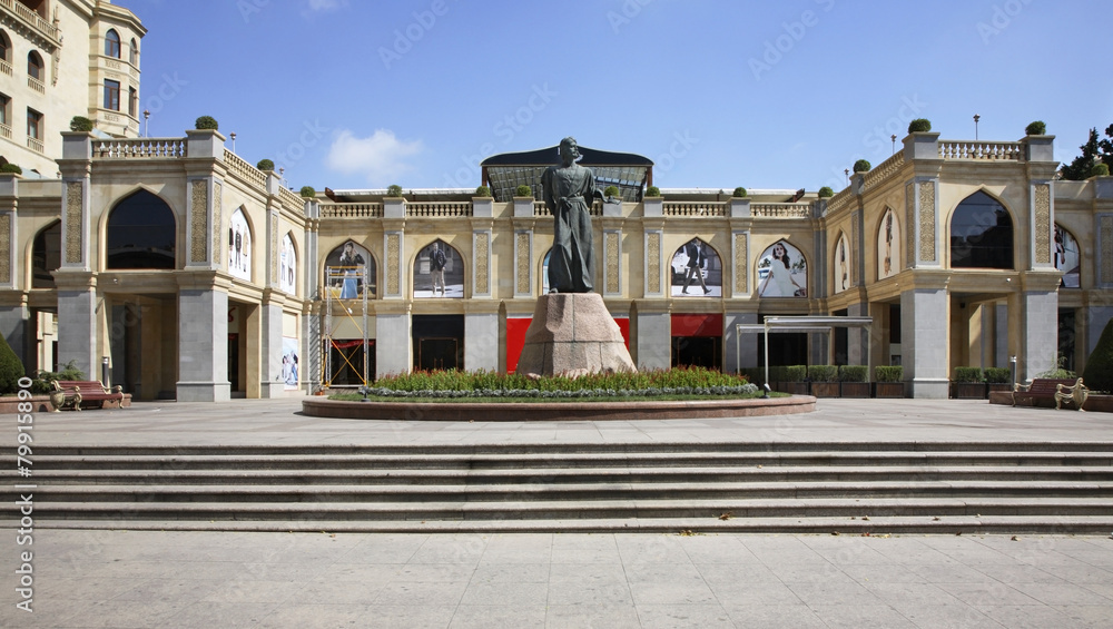 Monument  Imadaddin Nasimi in Baku. Azerbaijan