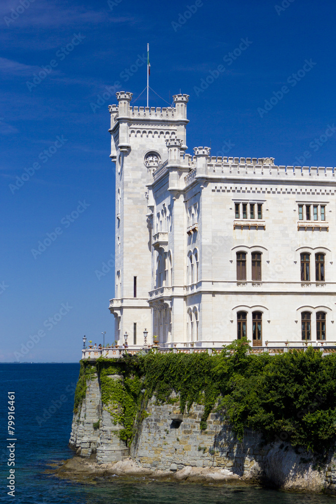 Miramare Castle and the sea