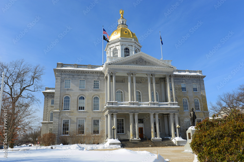 New Hampshire State House in winter, Concord, New Hampshire
