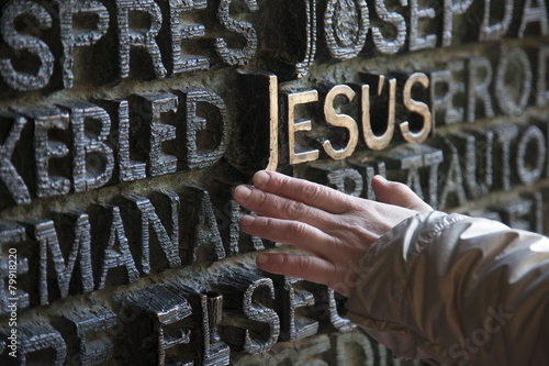 human hand and the word of Jesus