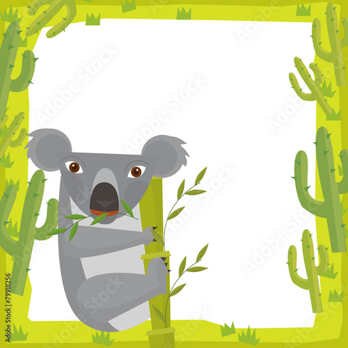 Fototapeta Naklejka Na Ścianę i Meble -  Cartoon frame - koala bear - illustration