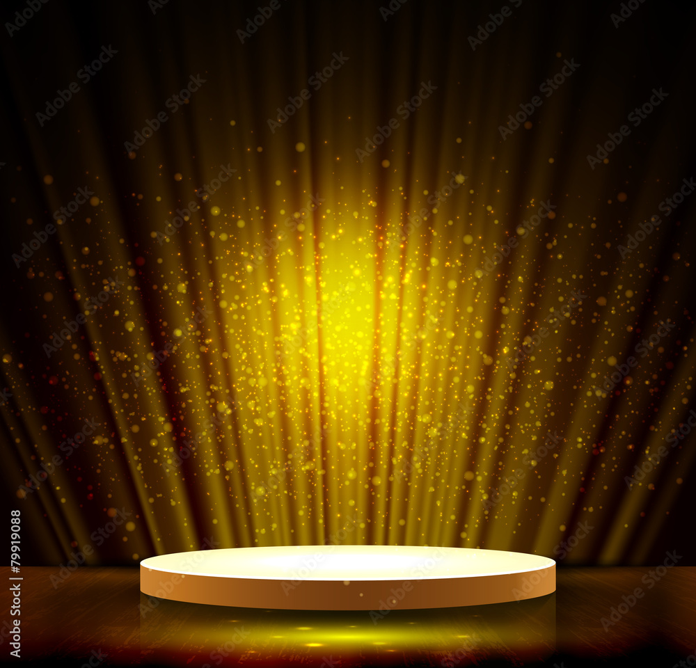 spotlight effect gold scene background Stock Vector Adobe Stock