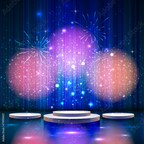 spotlight effect blue scene background
