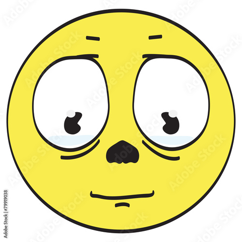yellow smiley sad emoticon