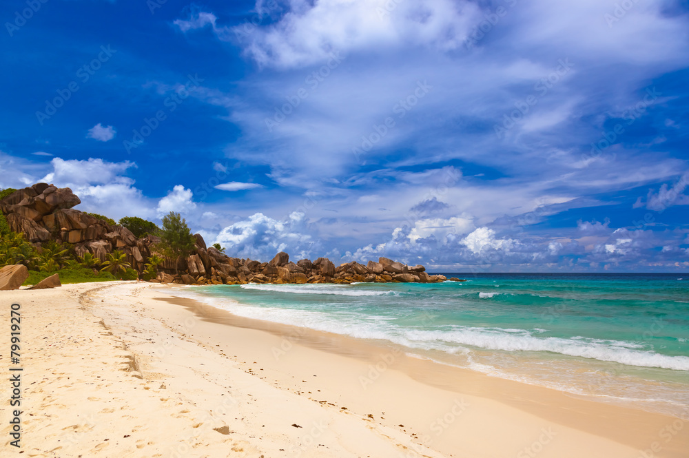 Tropical beach at Seychelles