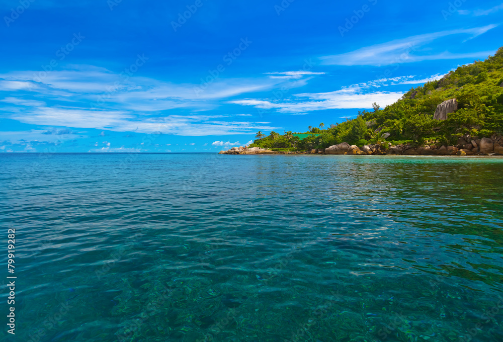 Fototapeta premium Tropical island at Seychelles