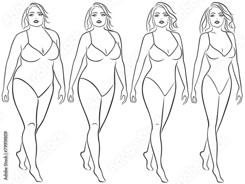Woman on the way to lose weight