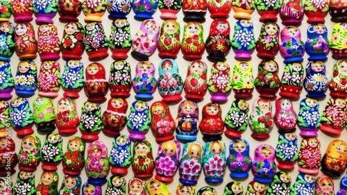 background of Russian nesting dolls