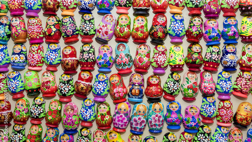 background of Russian nesting dolls © dimbar76