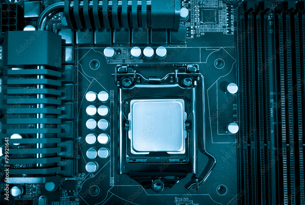 Fototapeta premium Electronic collection - Multiphase power system modern processor