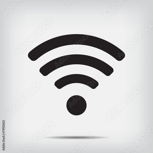 Wi fi icon on a gray background vector
