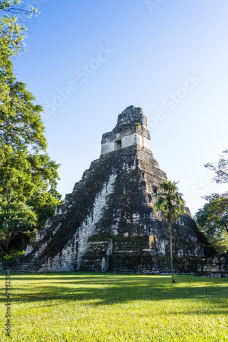 Mayan ruins at Tikal  National Park. Traveling guatemala  centra