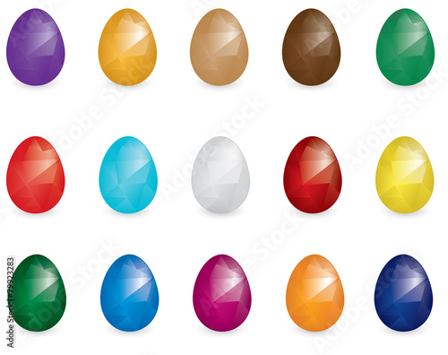 Polygonal easter eggs illustration