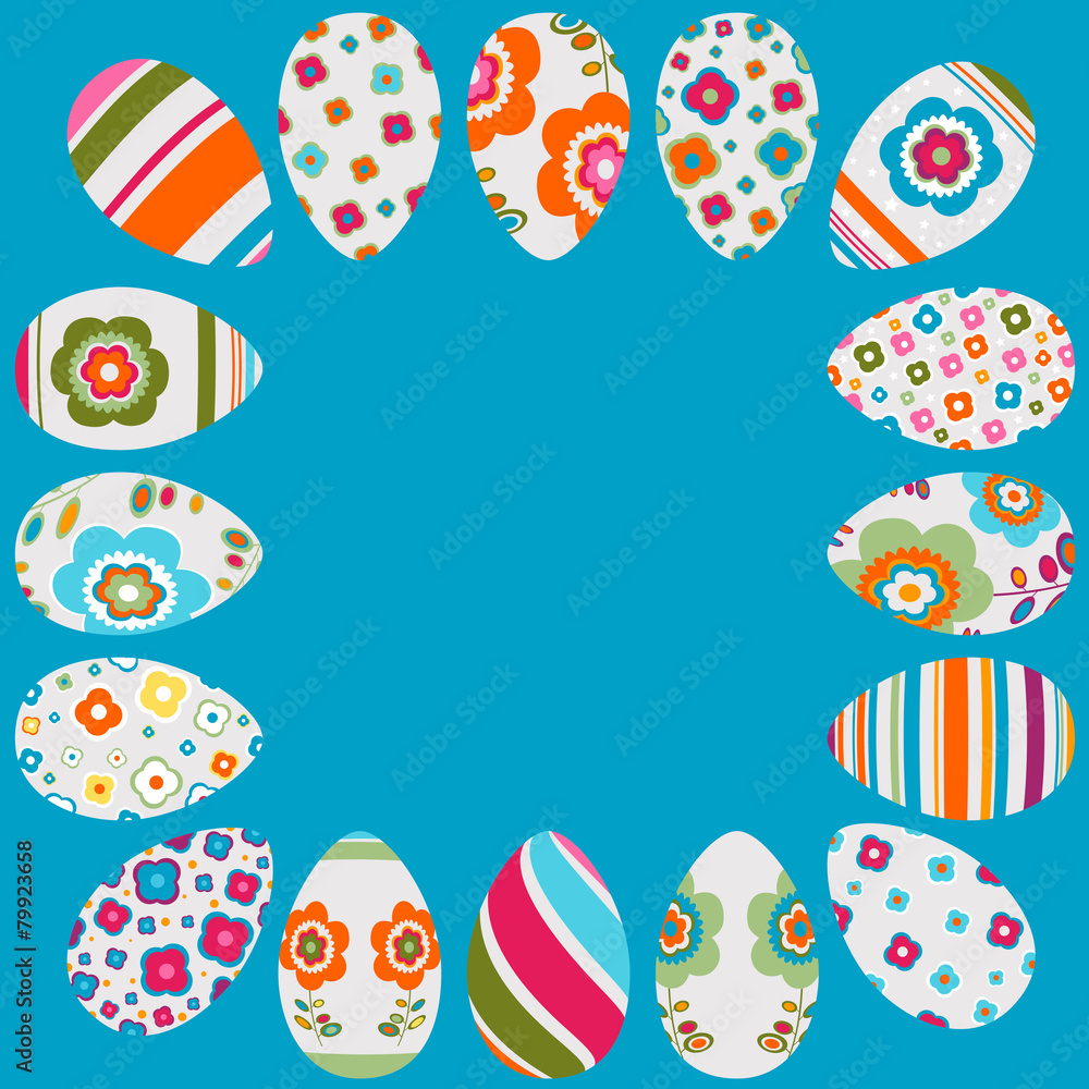 colorful easter eggs frame colorful easter eggs frame