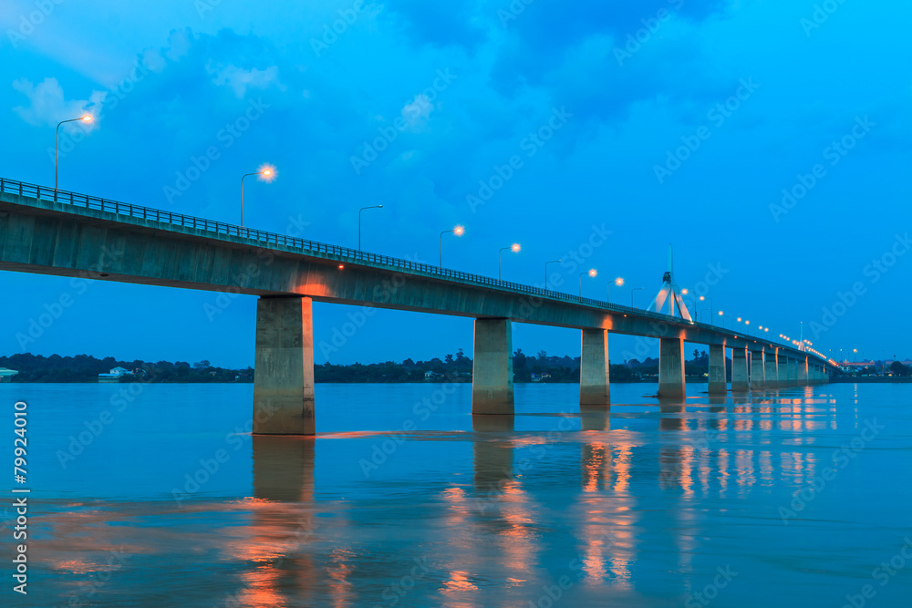 Friendship Bridge of Thailand - Laos located in Mukdahan, Thaila
