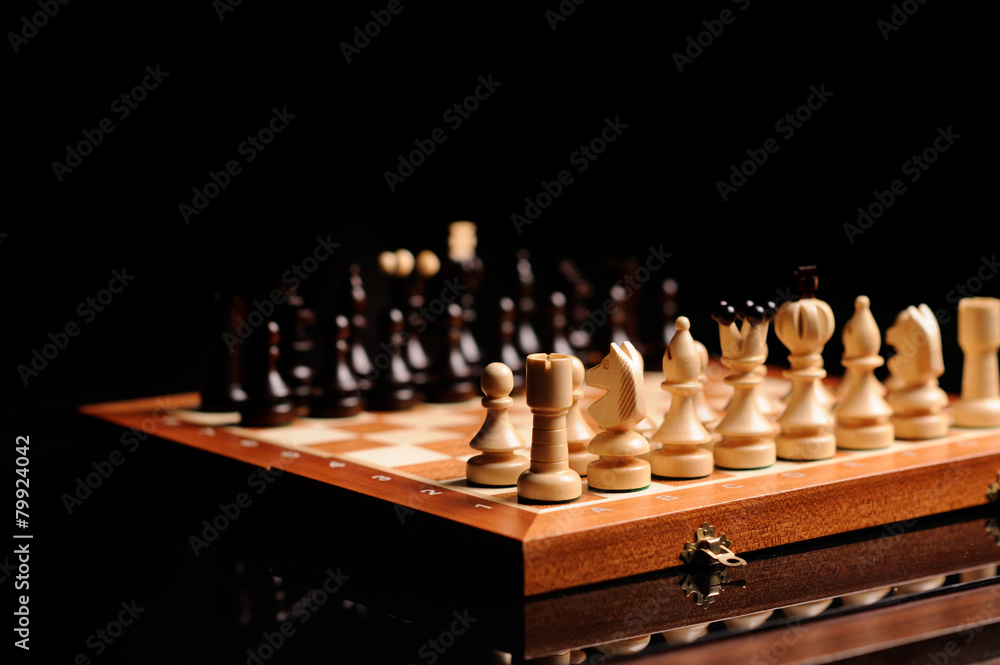 wooden chess pieces