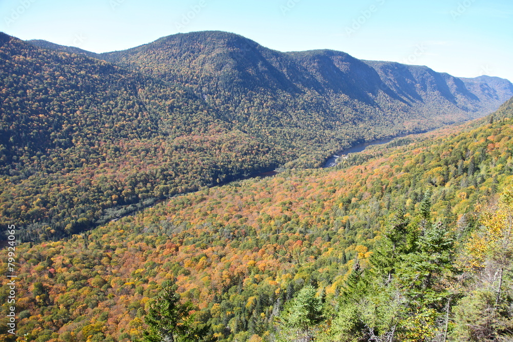 National Parks of Quebec - Jacques-Cartier National Park, the central valley with Jacques-Cartier river in autumn