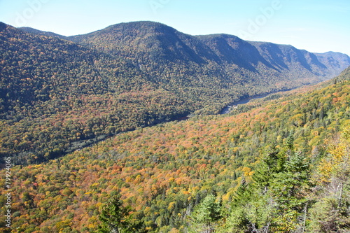 National Parks of Quebec - Jacques-Cartier National Park  the central valley with Jacques-Cartier river in autumn
